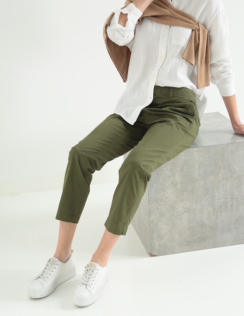 PANTALÓN GAP 862399 ST, 6, VERDE OLIVO