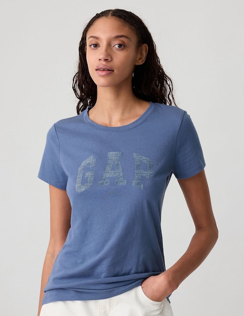 Playera manga corta cuello redondo para mujer