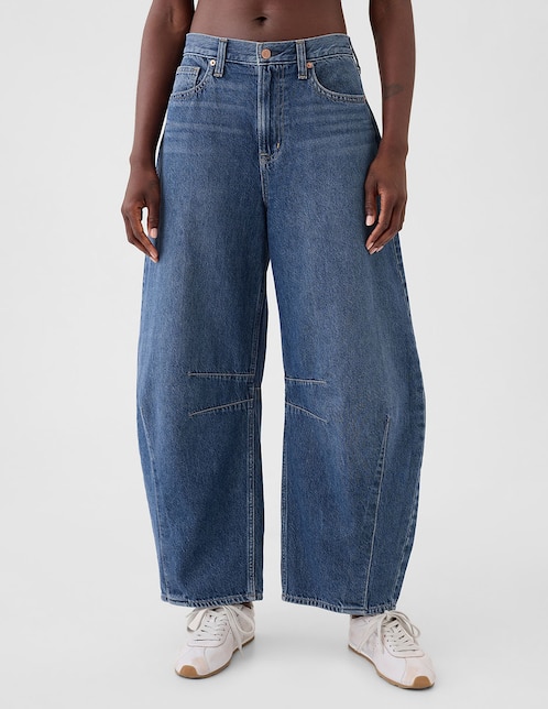 Jeans barrel para mujer
