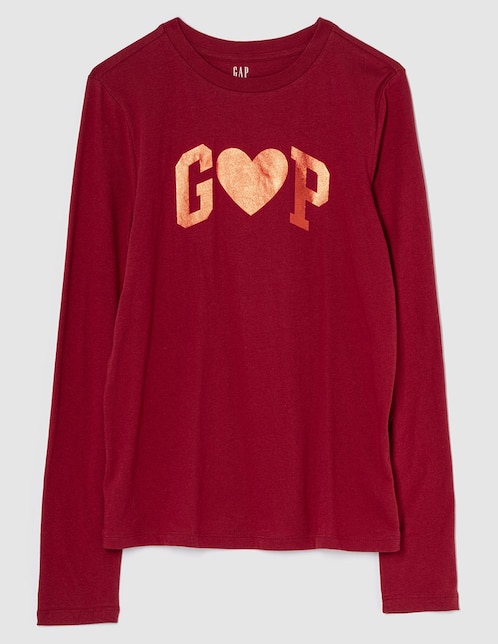 Playera manga larga cuello redondo para mujer