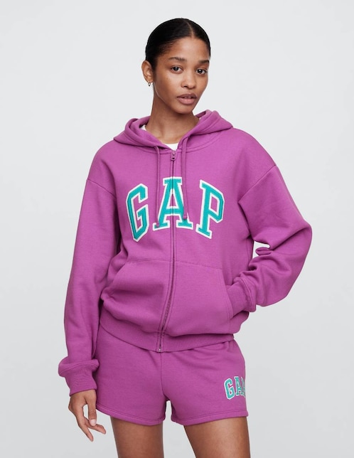 Sudadera con capucha y bolsa para mujer
