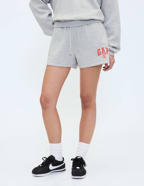 SHORT GAP 823744 LOGO ALGODÓ, CH, GRIS