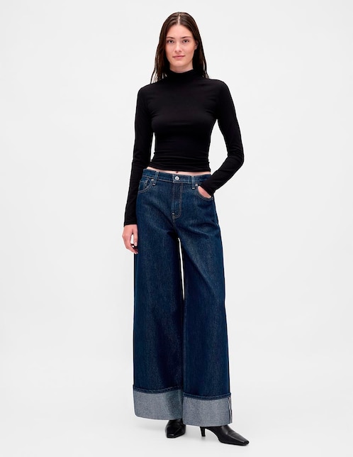 Jeans wide leg para mujer