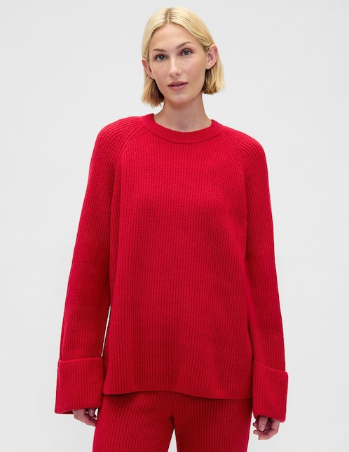 Suéter cuello redondo para mujer