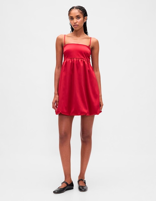 Vestido corto de fiesta escote cuadrado