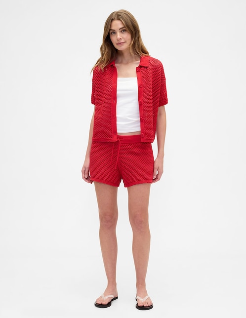 SHORT GAP 844241 LISO MEZC, XXCH, ROJO