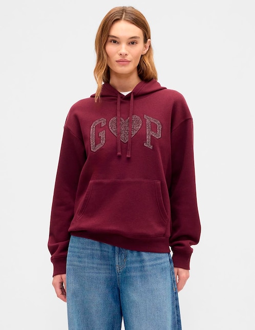 Sudadera con capucha y bolsa para mujer 1