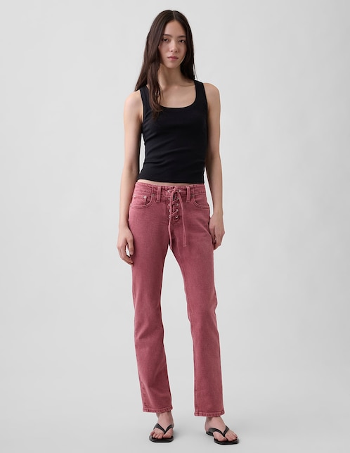 Jeans relaxed slim para mujer