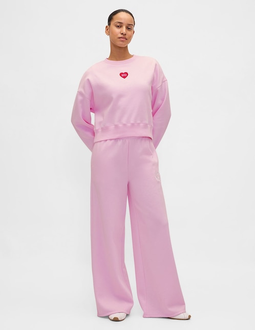 Pants straight con elástico para mujer