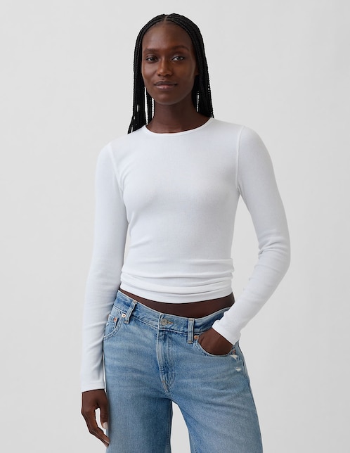 PLAYERA GAP 874457 LISO RE, XG, BLANCO