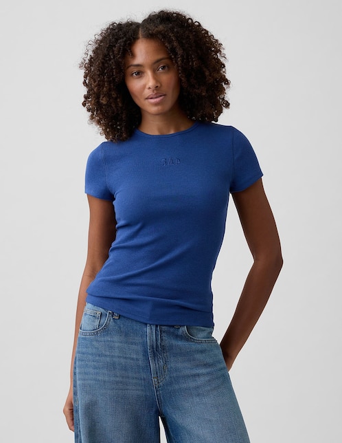 PLAYERA GAP 887651 LOGO, G, AZUL MEDIO