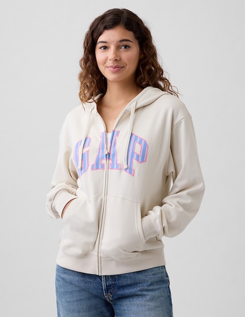 SUDADERA GAP 885587.S LOGO P, G, BEIGE