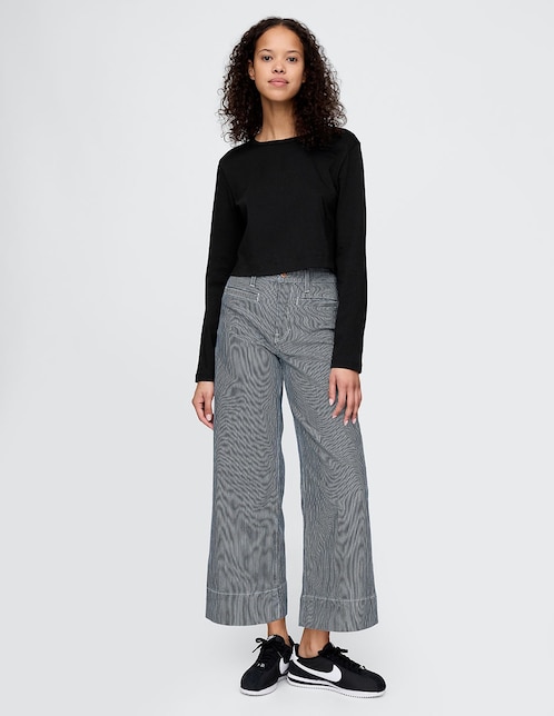 Jeans relaxed wide leg para mujer
