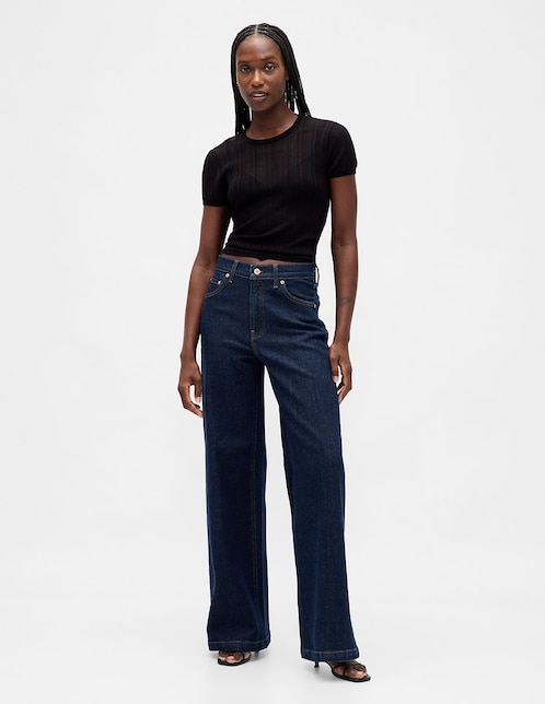 Jeans wide leg para mujer