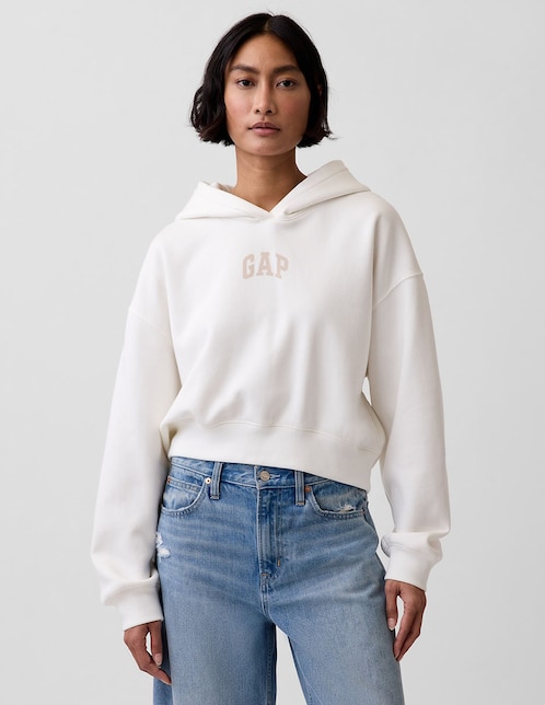 SUDADERA GAP 880827 LOGO R, XG, BLANCO