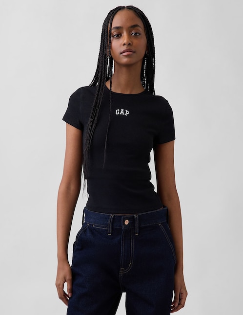 Playera manga corta cuello redondo para mujer 1