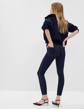 Jeans skinny corte cintura para mujer