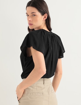 Blusa manga corta para mujer