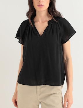 Blusa manga corta para mujer