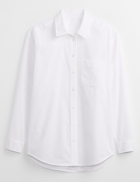 Camisa de algodón manga larga para mujer
