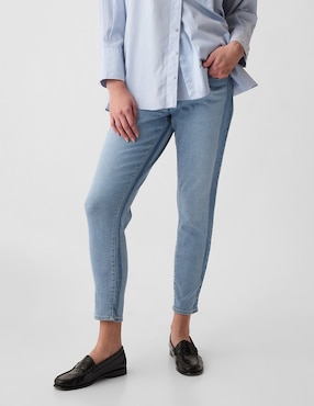 Jeans Skinny Corte Cintura Para Mujer