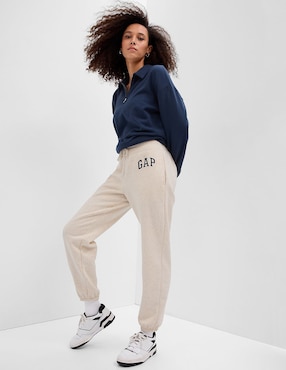 Pants regular con elástico para mujer