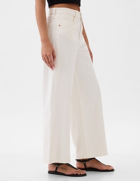 Jeans wide leg corte cintura alta para mujer