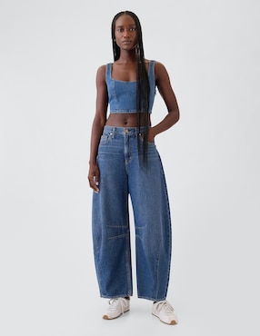 Jeans barrel para mujer