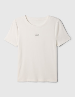 Playera manga corta cuello redondo para mujer