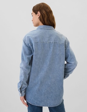 Camisa de algodón manga larga para mujer
