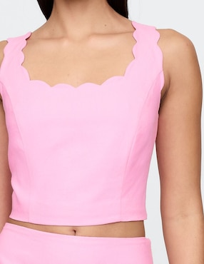 Top cuello redondo tirante ancho