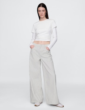 Pantalón relaxed wide leg para mujer