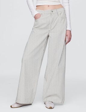 Pantalón relaxed wide leg para mujer