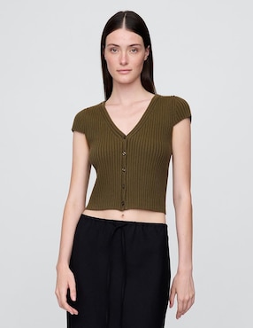 Blusa manga corta para mujer
