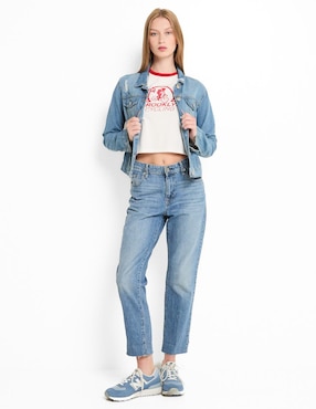 Playera manga corta cuello redondo para mujer