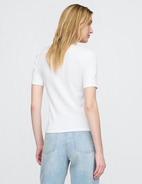 Playera manga corta cuello redondo para mujer