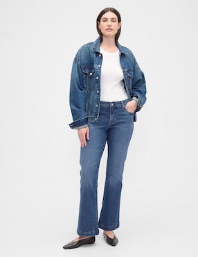 Jeans boot corte cintura para mujer