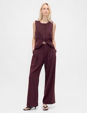 Pantalón de vestir wide leg para mujer