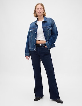 Jeans boot corte cadera para mujer