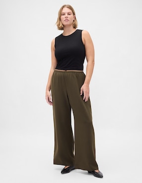 Pantalón relaxed wide leg para mujer