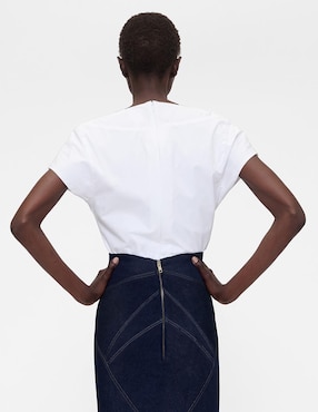 Blusa manga corta para mujer