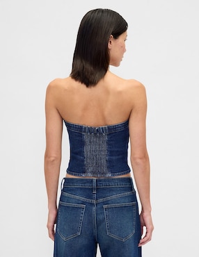 Blusa strapless para mujer