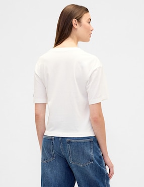 Playera manga corta cuello redondo para mujer