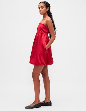 Vestido corto de fiesta escote cuadrado