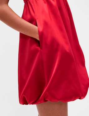 Vestido corto de fiesta escote cuadrado