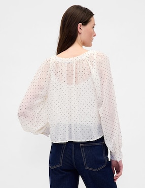 Blusa camisera manga larga para mujer