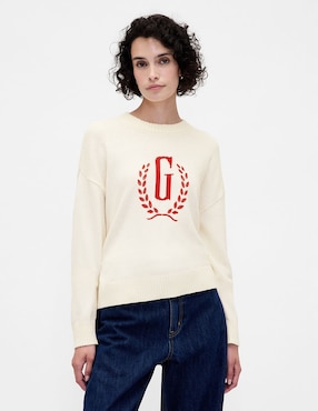 Suéter cuello redondo para mujer