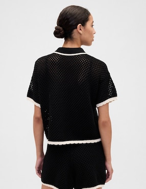 Camisa de algodón manga corta para mujer