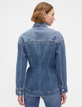 Chamarra casual de mezclilla para mujer