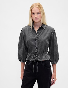 Blusa camisera manga 3/4 para mujer